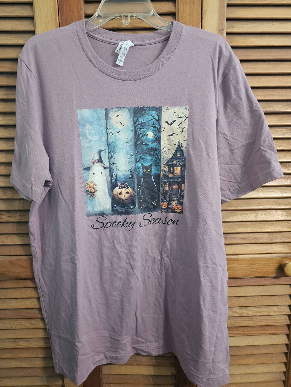 NWT Spooky Season Halloween Graphic Tee Ghost Pumpkin Cat Haunted House XL